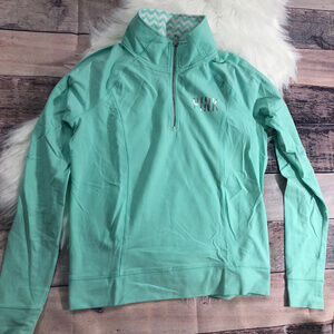 PINK Victoria's Secret Light Teal Half Zip